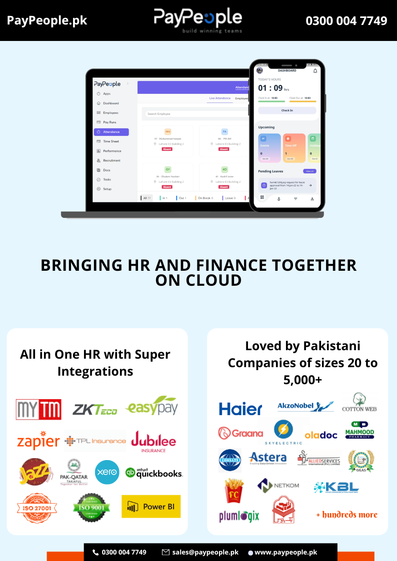 How to use performance metrics to improve Payroll software in Karachi Pakistan?